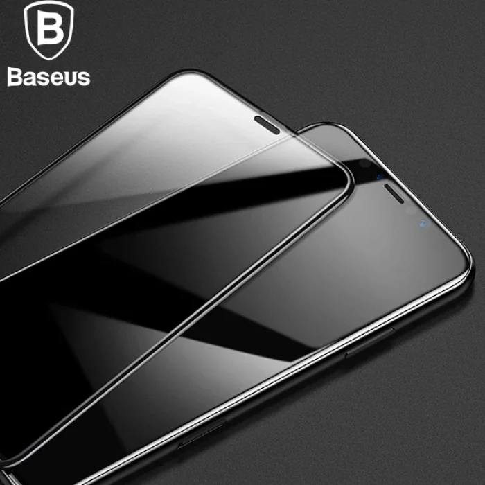 Baseus İPhone 11 Pro 3D Full Kaplama Kırılmaz Cam Koruyucu Tempered Glass Screen Protector-(5775)
