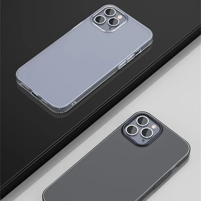 Baseus İPhone 12/ 12 Pro Comfort İnce Şeffaf Kılıf Matte PP Kılıf-(5775)