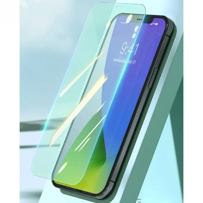 BASEUS İPhone 12 Pro Max 6.7 0.30mm Full Tempered Cam Ekran Koruyucu 2Set Anti-Bluelight-(5775)