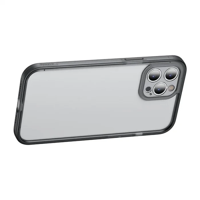 Baseus iPhone 12 Pro Max Kamera Lens Koruyuculu Frame Kılıf-(5775)