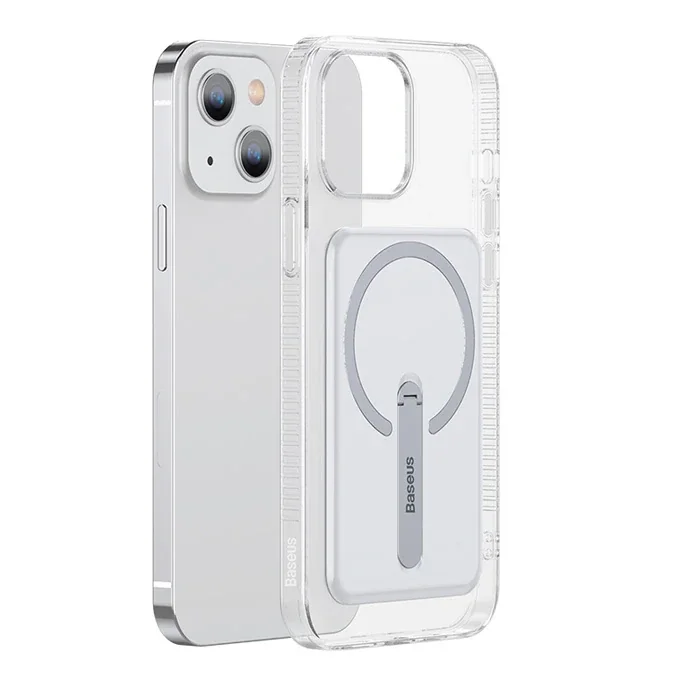 Baseus iPhone 13 6.1inç Manyetik Magsafe Standlı Silikon Kılıf-(5775)
