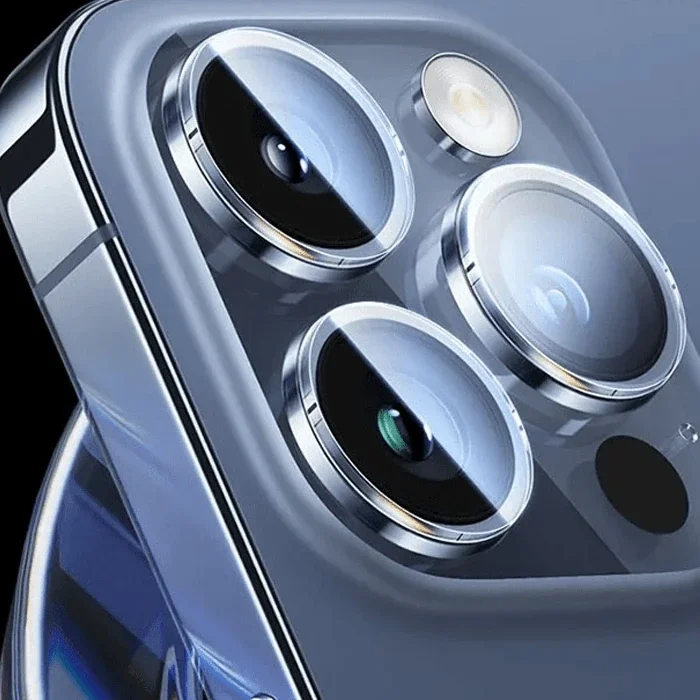 Baseus iPhone 15 Pro/15 Pro Max için Corning Serisi HD Cam Kamera Koruyucu-(5775)