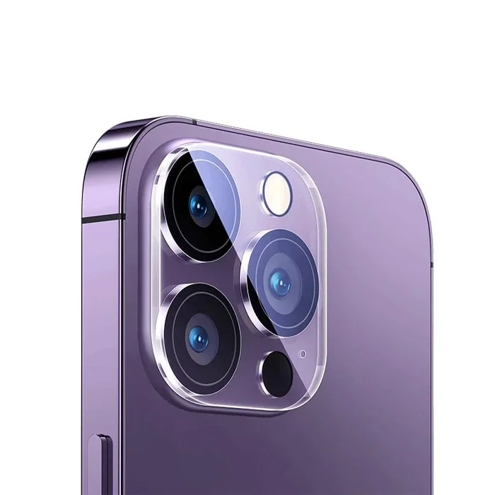 Baseus iPhone 15 Pro/15 Pro Max için Crystal Serisi HD Cam Kamera Koruyucu 2 Adet Set-(5775)