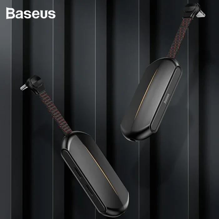 Baseus L47 3in1 2X iPhone Lightning başlık Ve 3.5mm Kulaklık Çıkışlı Şarj Adaptörü-(5775)