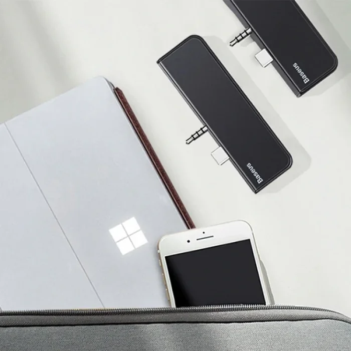 Baseus Multifunctional HUB Surface Go(Type-C+Audio to HD4K+USB3.0+Type-C(data)+Audiok-(5775)