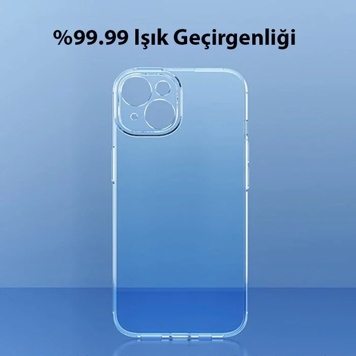 Baseus Simple Case iPhone 14 6.1 Kamera Korumalı İnce Silikon Şeffaf Kılıf-(5775)