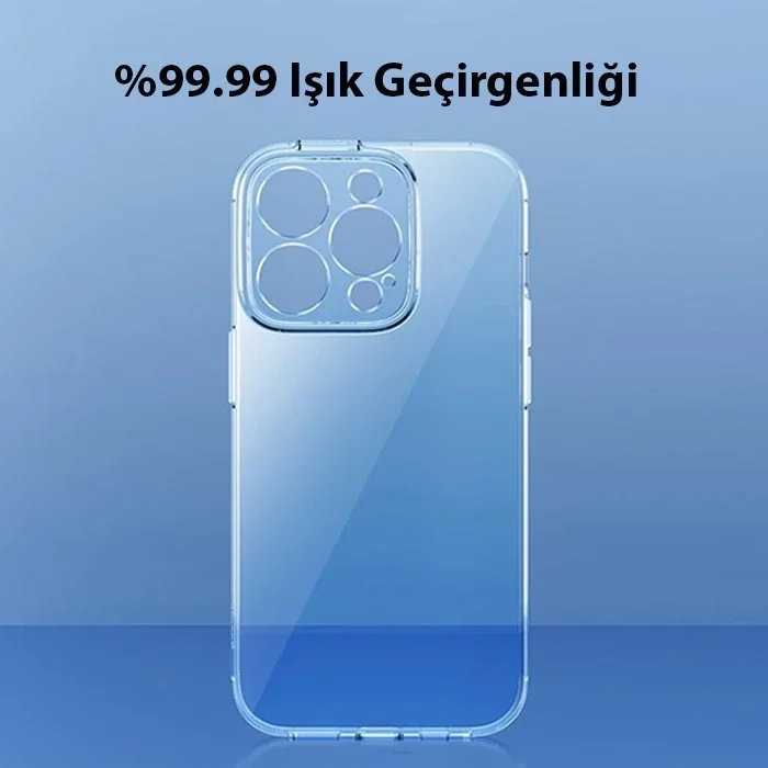 Baseus Simple Case iPhone 14 Pro 6.1 Kamera Korumalı İnce Silikon Şeffaf Kılıf-(5775)