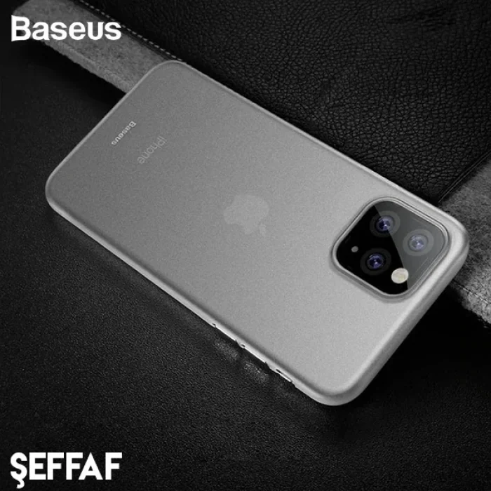 Baseus Wing Case İPhone 11 Pro 5.8  Ultra İnce Lux Mat Şeffaf Kılıf-(5775)