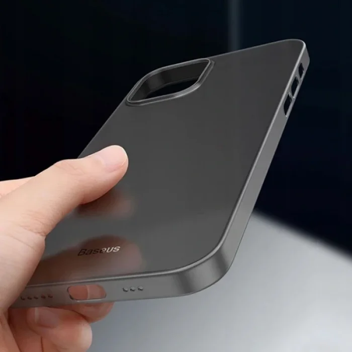 Baseus Wing Case İPhone 12 6.1 Kılıf Ultra İnce Lux Mat Şeffaf Kılıf-(5775)