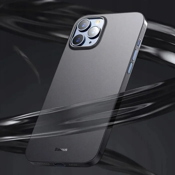 Baseus Wing Case İPhone 12 6.1 Kılıf Ultra İnce Lux Mat Şeffaf Kılıf-(5775)