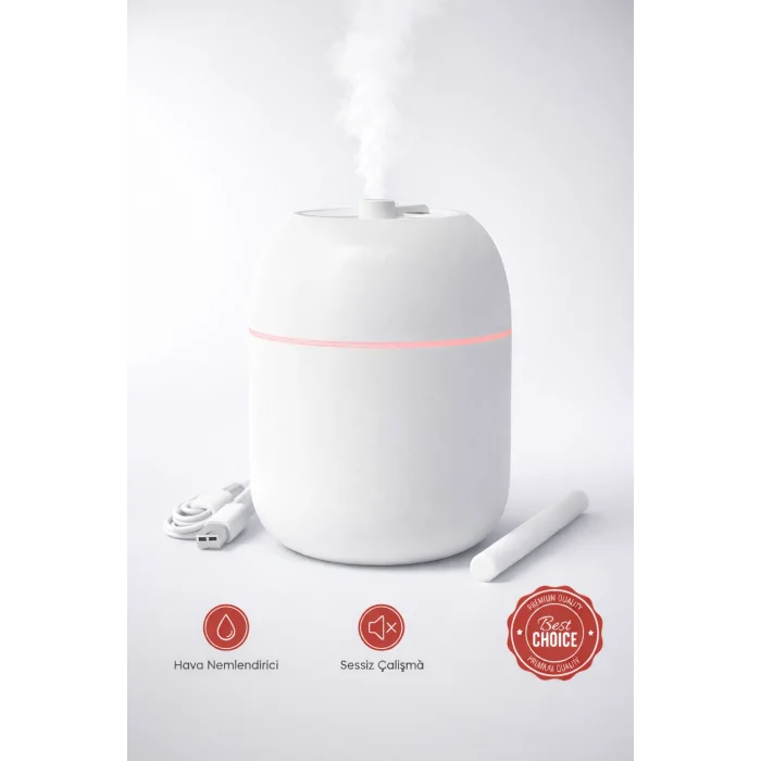 Bebek ve Çocuk Odası İçin Sessiz Ultrasonik Hava Nemlendirici Gece Lambalı Buhar Makinesi