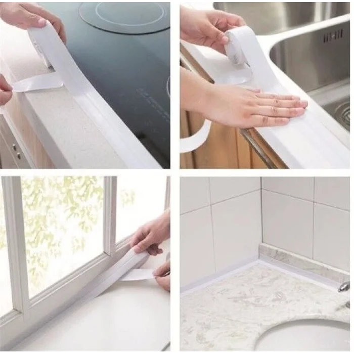 BEYAZ Su Sızdırmaz Lavabo Kenar Bandı (3.2m)