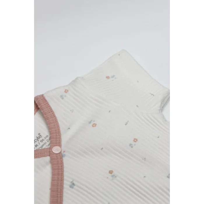 2li Yarım Kol Badi 17119 Ekru Gül Kurusu