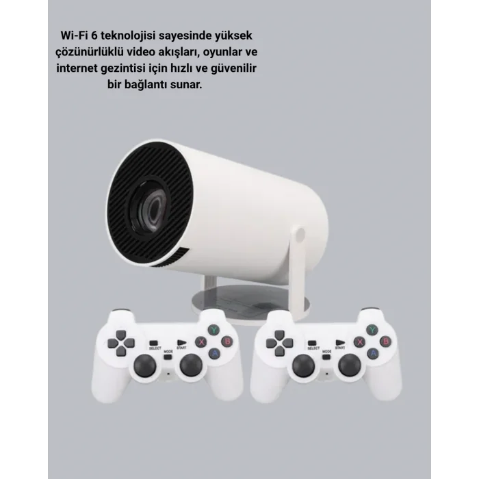 Bluetooth 5.0 ve Wi-Fi 6 Akıllı 4K Projeksiyon