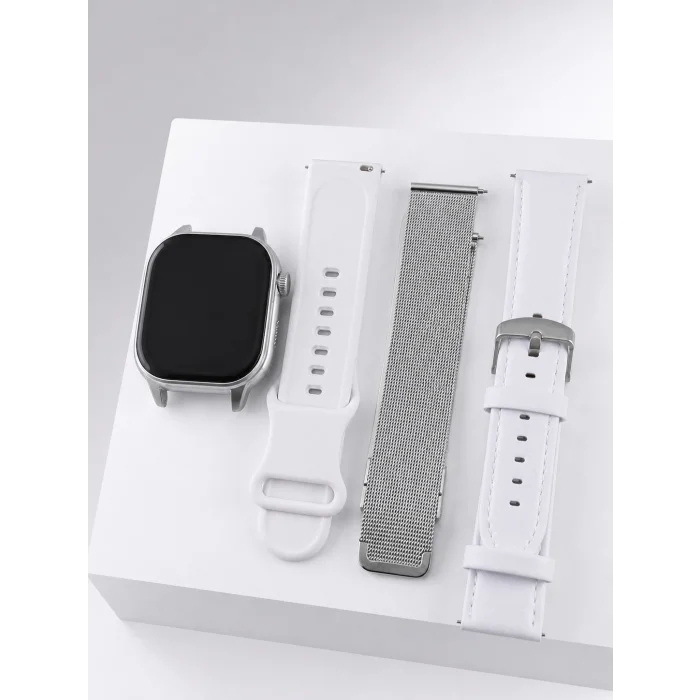 Bluetooth Görüşmeli Dokunmatik Akıllı Saat 3 Farklı Kordon Seçeneği