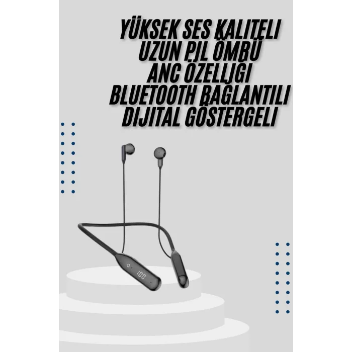 Bluetooth Kulaklık Kablolu Android ve İOS Uyumlu ANC Özellikli 100 saat sarj