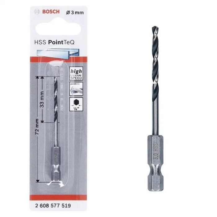 Bosch Pointteq Altıgen Şaftlı Hss Matkap Ucu 3 mm