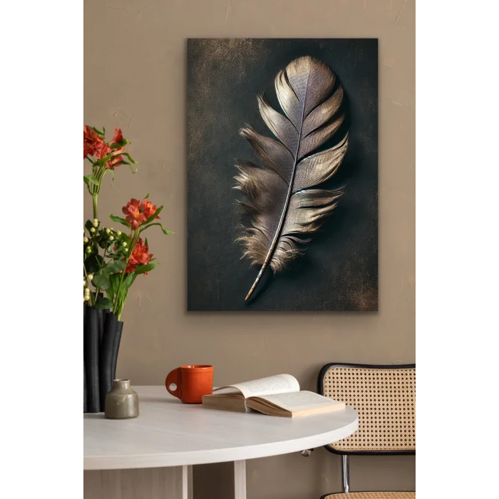 Bronz Tüy Kanvas Tablo 70x100cm
