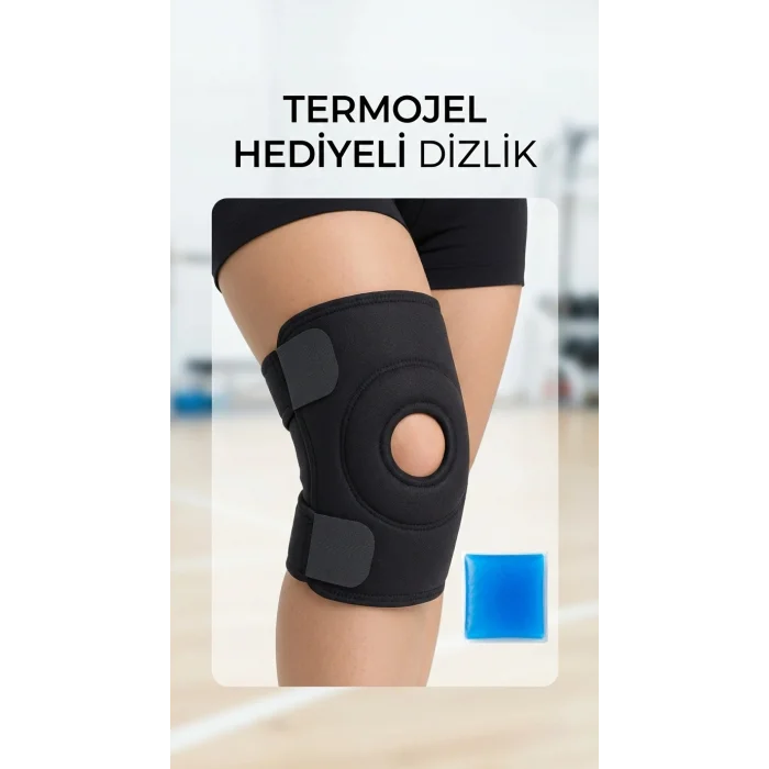 Çapraz Bağ Destekli Sporcu Diz Korsesi Termojel Hediyeli
