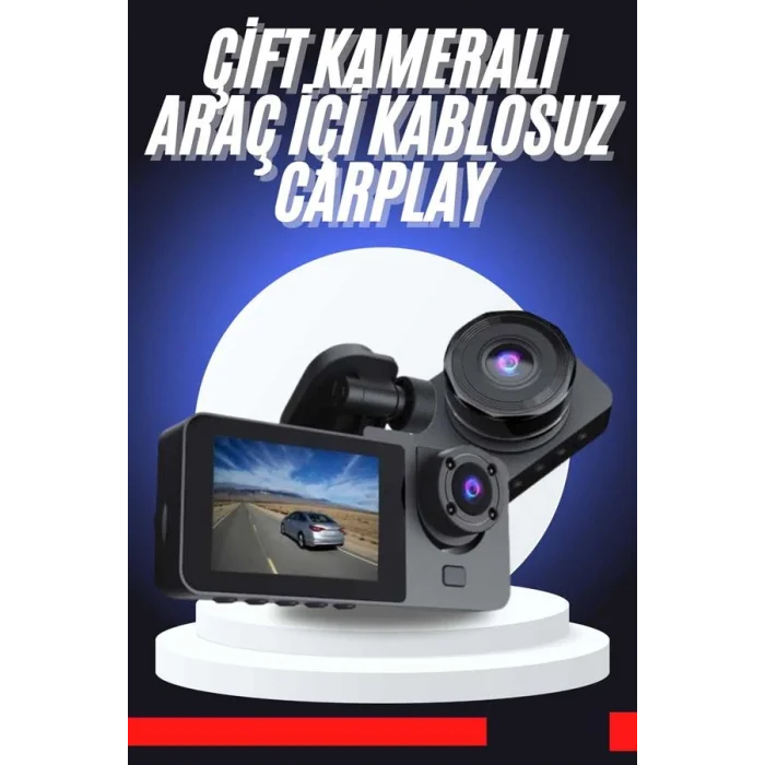 CarPlay Fotoğraf ve Video Kaydedici Araç İçi Kamera Ekranlı