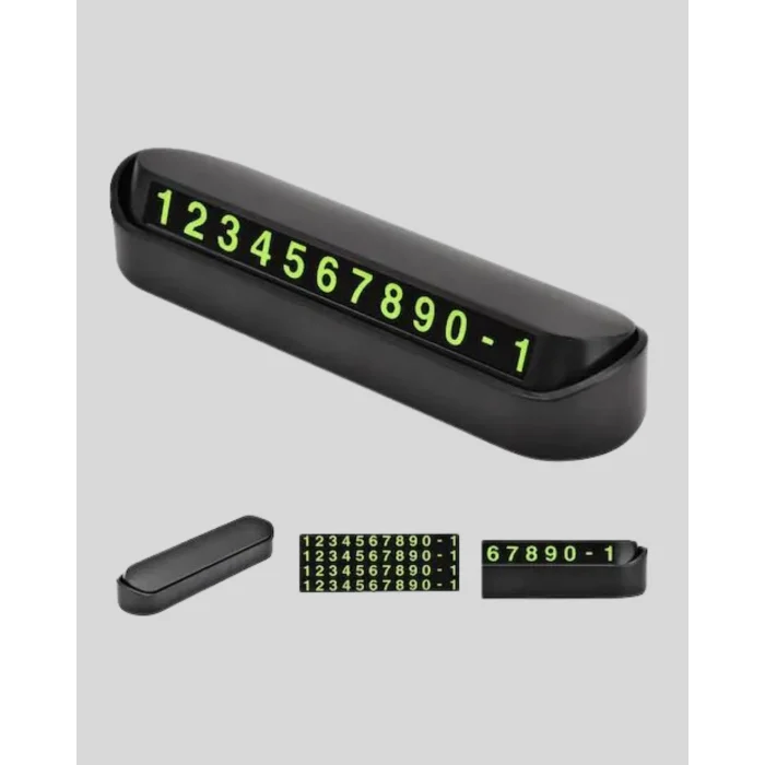 Çevirmeli Araç İçi Park Numaratörü – Alüminyum Gri Kolay Montaj ve Net Görünüm