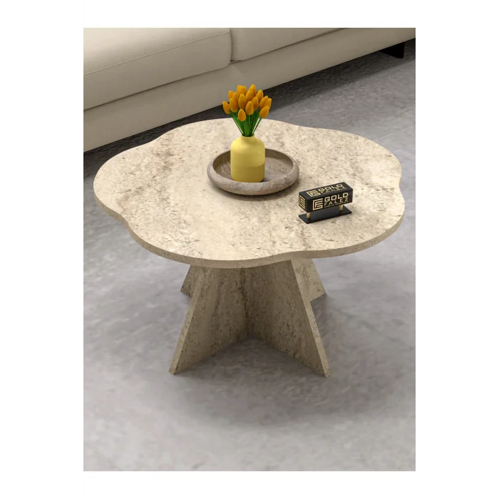 Çiçek Orta Sehpa Bej 70 cm