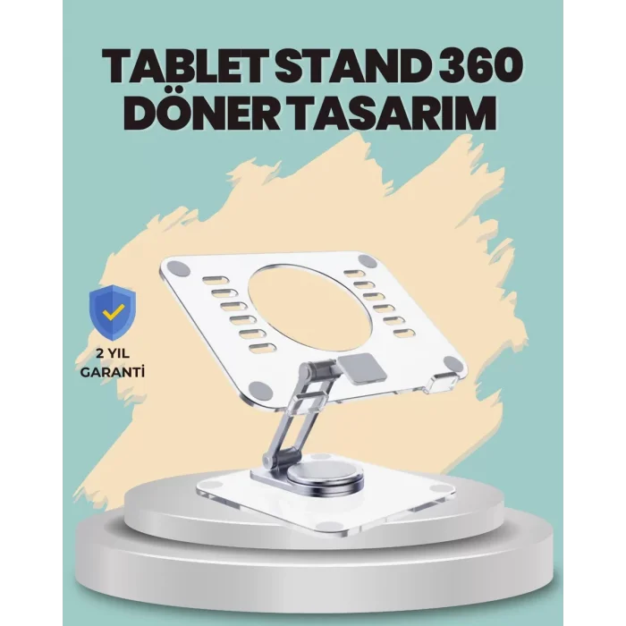 Çift Eksenli Ayarlanabilir Tablet Destek Standı