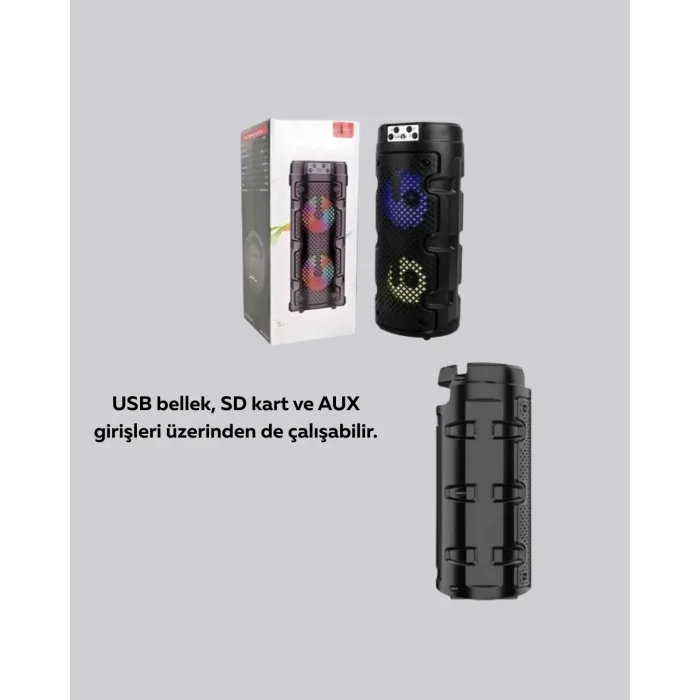 Çift Sürücülü Taşınabilir Kablosuz Hoparlör