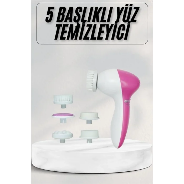 Cilt Temizleme ve Masaj Aleti 5 Başlıklı Akne ve Sivilce Önleyici