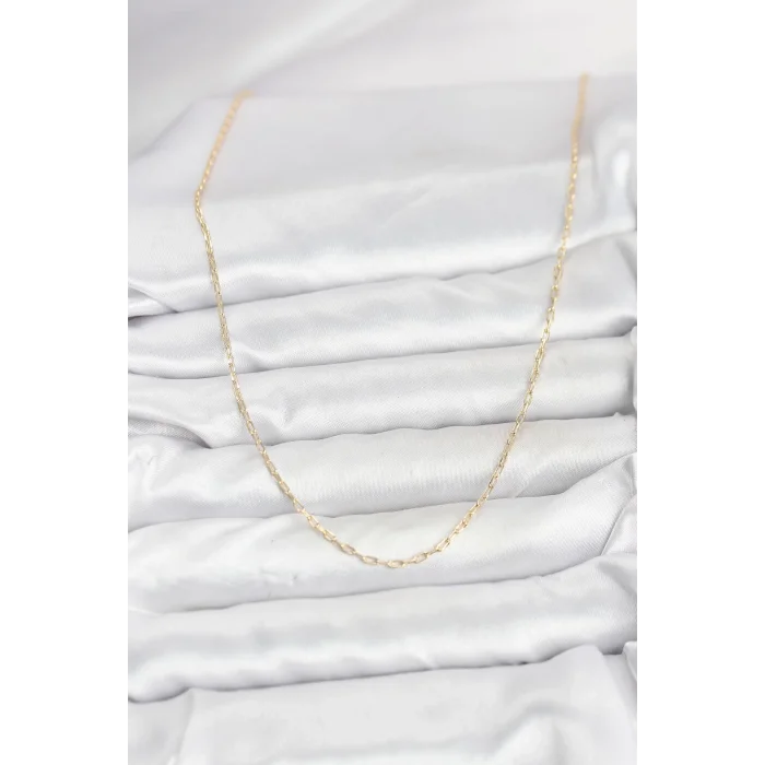 CM 14K Gold Renk Ataç Zincir Model 60 cm Kadın Kolye