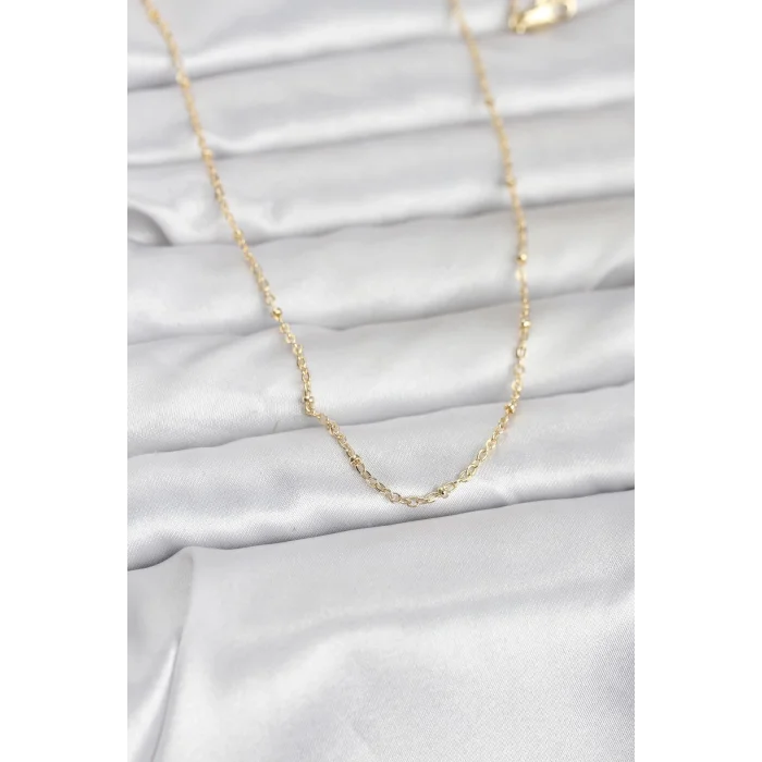 CM 14K Gold Renk Burgu Model 60 cm Kadın Kolye