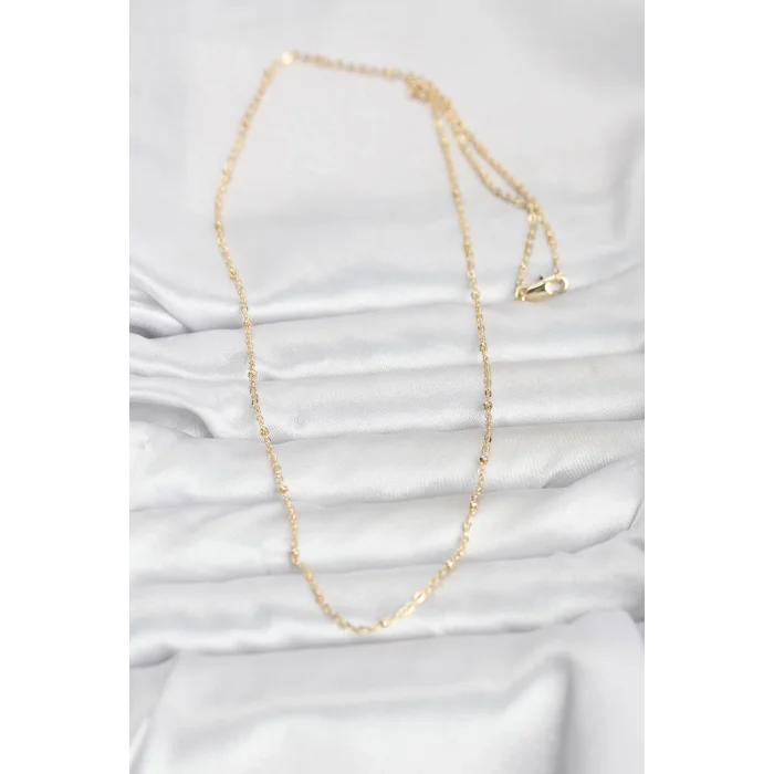 CM 14K Gold Renk Burgu Model 60 cm Kadın Kolye