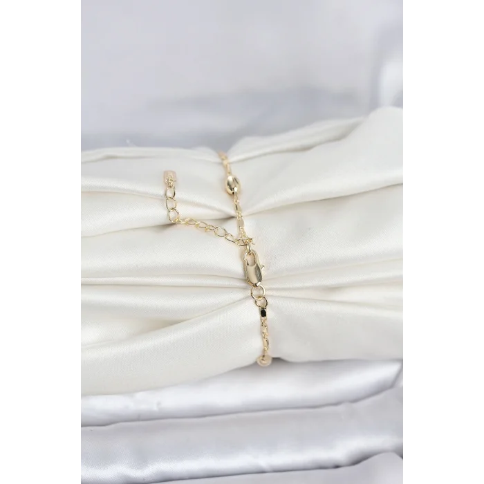 CM 14K Gold Renk Damla Topçuk Model Kadın Bileklik