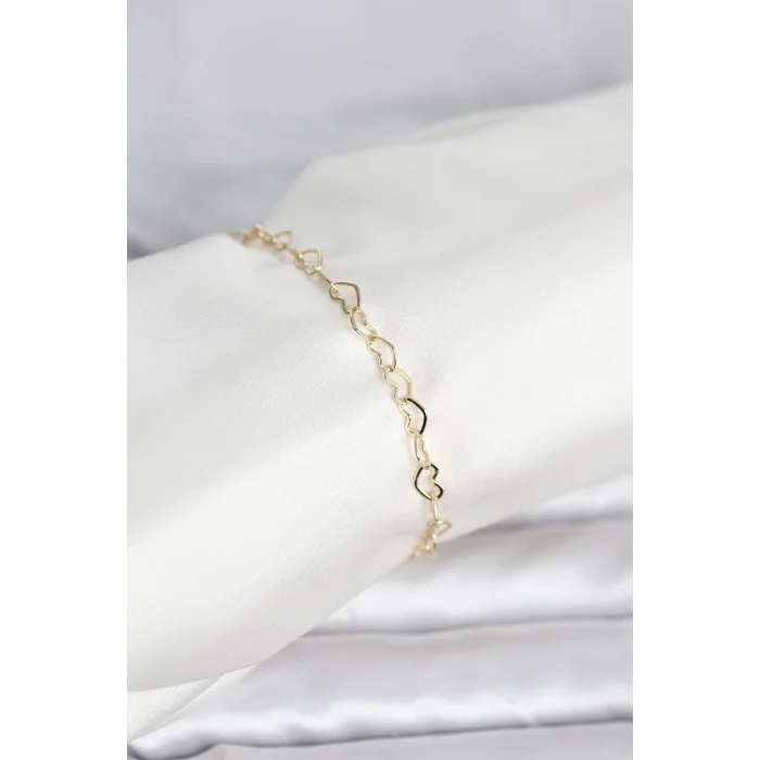 CM 14K Gold Renk Kalpli Zincir Model Kadın Bileklik
