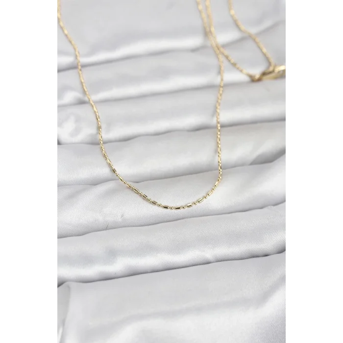 CM 14K Gold Renk Parçalı Topçuk Model 60 cm Kadın Kolye