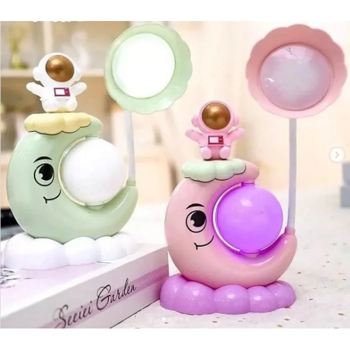 Çocuk Odası Ay ve Astronot Desenli Gece Lambası