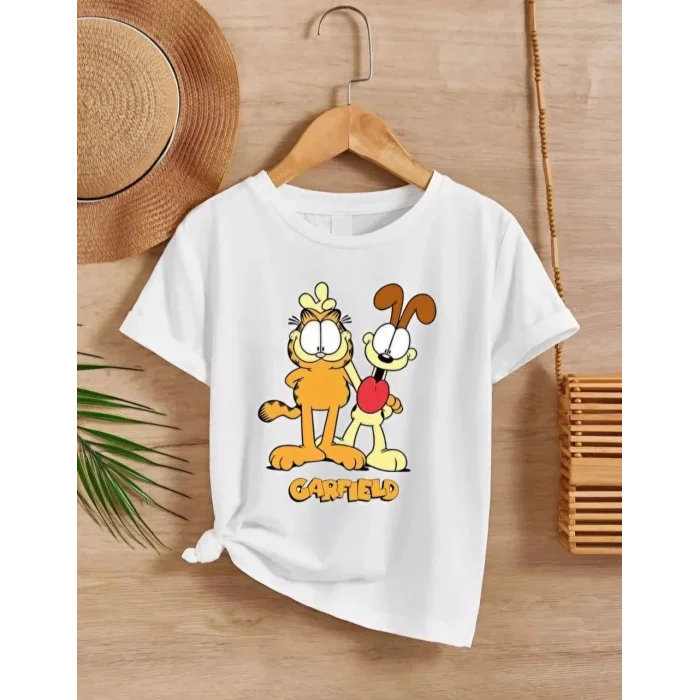 Çocuk Unisex Baskılı T-Shirt - Beyaz