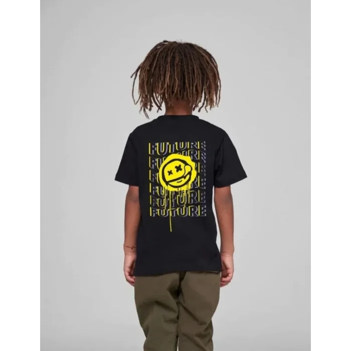 Çocuk Unisex Baskılı T-Shirt - Siyah