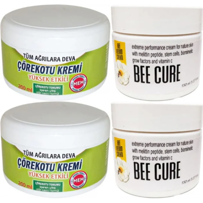 Çörek Otu Kremi  Green Box 2 Adet 200 ml + 2 Adet Beecure 150 ml Krem / Teskin Krem Seti
