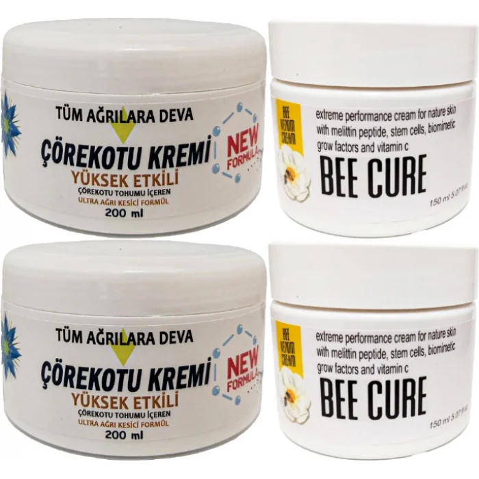 Çörek Otu Kremi White Box 2 Adet 200 ml + 2 Adet Beecure Krem 150 ml / Krem Seti