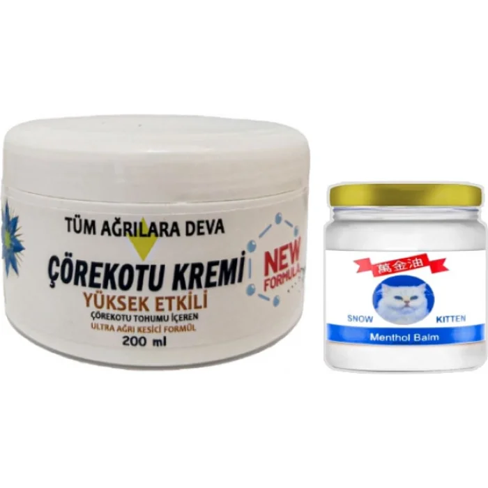 Çörek Otu Kremi White Box 200 ml + Snow Kitten 50 ml Menthol Balm / Seti