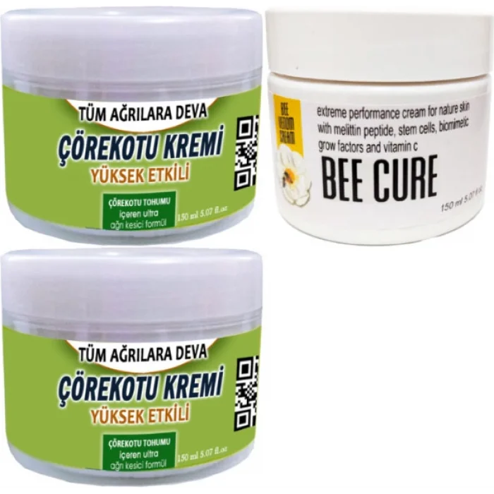 Çörekotu Çörek Otu Kremi Büyük Boy 150 ml Krem + Bee Cure Krem 150 ml