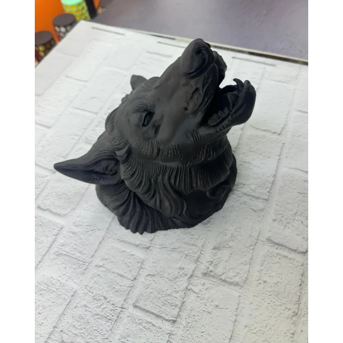 Dekoratif Asılabilir Siyah Ayı Başı 3D Duvar Heykeli 25x19 cm
