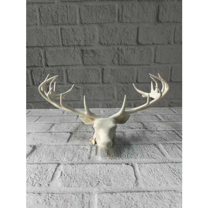 Dekoratif Geyik Başı Heykel 25 cm Modern Minimal Tasarım
