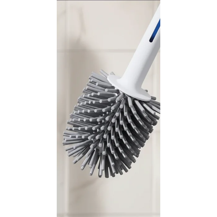 Deterjan Hazneli Silikon Tuvalet Fırçası Temizlik Seti