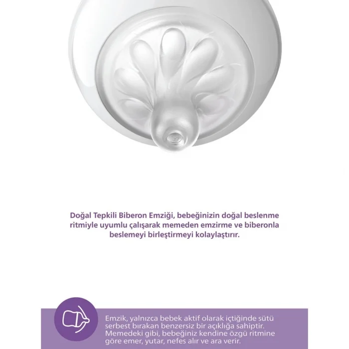 Doğal Tepkili Natural Response PP 2Li Biberon Seti 260 ml 1+ Ay