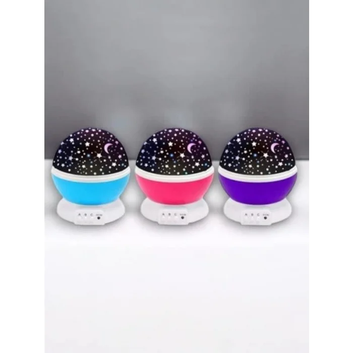 Dönen Renkli Gökyüzü Projektörlü Gece Lambası