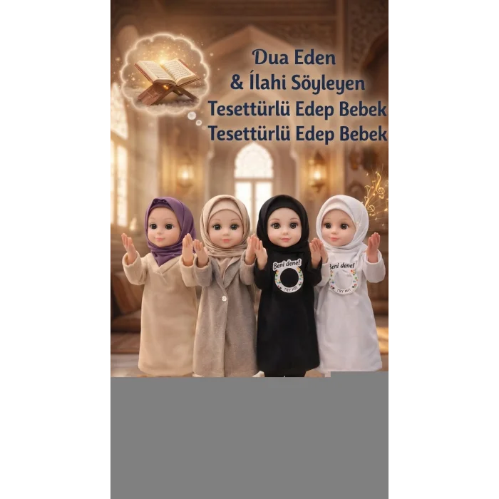 Dua Eden Tesettürlü İlahi Söyleyen Edep Bebek Oyuncağı