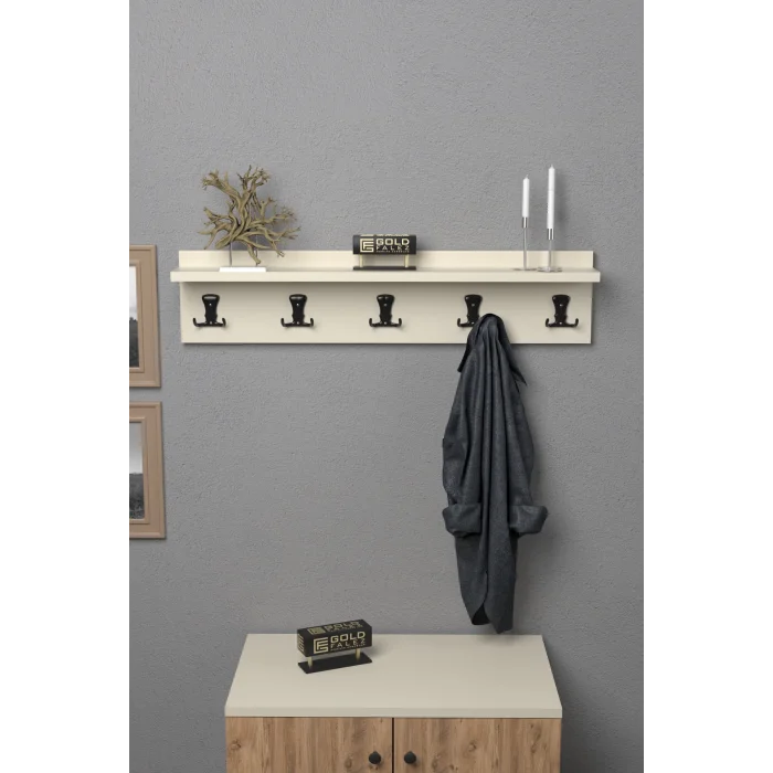 Duvar Askılığı Portmanto Ekru 80