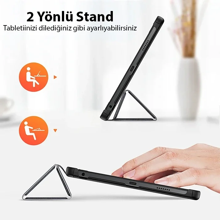 Dux Ducis Lenova Tab M10 10.6 Domo Series Premium Deri Kılıf-(5775)